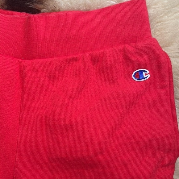 Champion Red Sweatpants Shorts - Picture 2 of 7
